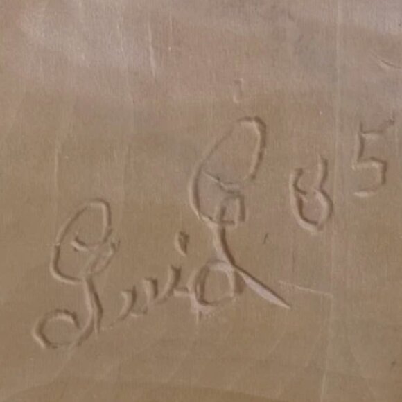 Bas relief en bois - signé David 85 - art populaire canadien représente chien - Picture 6 of 6